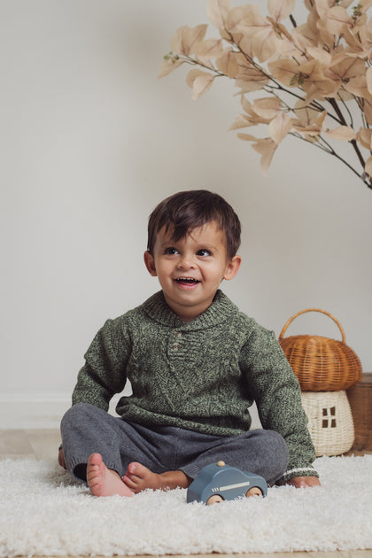 Shawl Collar Sweater Top & Sweater Pant Set – Miniclasix