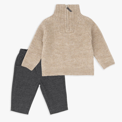 Quarter Zip Sweater & Pant Set