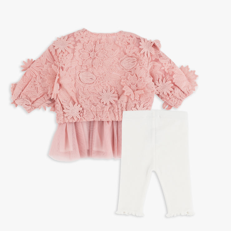 Lace Bomber Jacket, Tutu Top & Legging Set