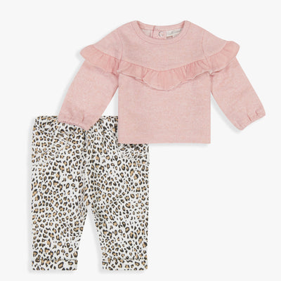 Top & Animal Print Pant Set