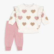 Heart Intarsia Sweater Top & Legging Set