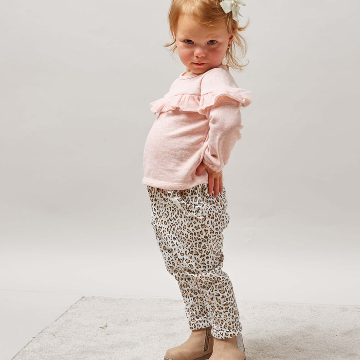 Top & Animal Print Pant Set