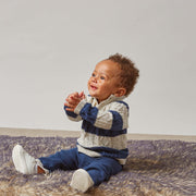 Rugby Stripe Sweater Top & Pant Set