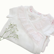 Girls 2 Pack Bodysuit Set in Ivory & Floral Print