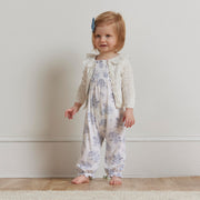 Blue Floral Rayon Coverall