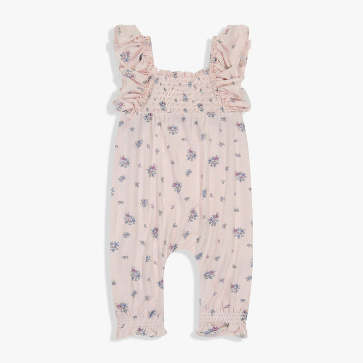 Girls Floral Printed Coverall