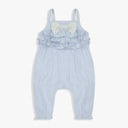 Girls Blue Striped Coverall