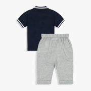 Boys Navy Sweater & Pant Set