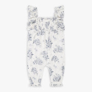 Blue Floral Rayon Coverall